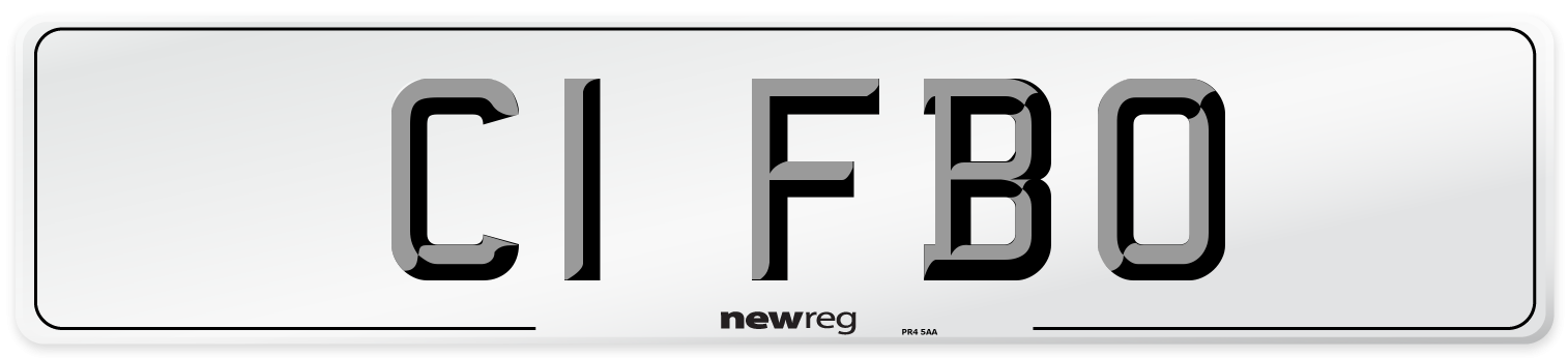 C1 FBO Number Plate from New Reg